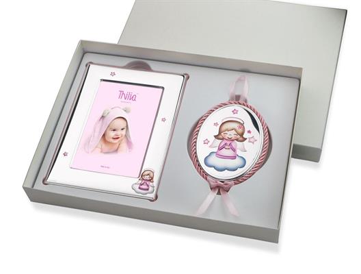 CONFEZIONE CORNICE 10X15+CAPOCULLA ROSA