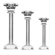 CANDELIERE H32 CRISTALLO E GLITTER