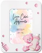 CORNICE LEGNO 10X15 ORSO BIBERON 10X15 ROSA