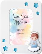 CORNICE LEGNO 10x15 ANGELO SU NUVOLA CELESTE