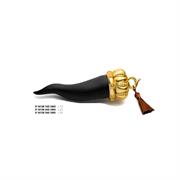 CORNO NERO E BASE ORO OPACO H 17.5