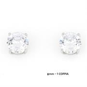 ORECCHINI PUNTO LUCE Ø 8MM 1 COPPIA ARG 925