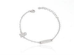 BRACCIALE BIMBO CON TARGA IN ARGENTO 925