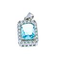 CIONDOLO KATE RETTANG 6X8 ACQUAMARINA ARG 925