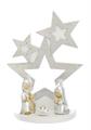 PRESEPE 3 PEZZI ARGENTO SU ALBERO 3 STELLE STILTO H. 22