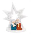 ALBERO STELLA H. 12.5 ARGENTO CON PRESEPE