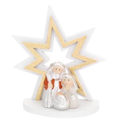 ALBERO STELLA H. 8,5 ARGENTO CON PRESEPE