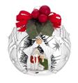 SFERA D. 8 DECO ARGENTO CON ALBERELLI E FIOCCO - PRESEPE