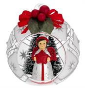 SFERA D. 10 DECO ARGENTO CON ALBERELLI E FIOCCO ANGELO CUO