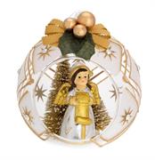 SFERA D. 10 DECO ARGENTO CON ALBERELLI E FIOCCO ANGELO CUO