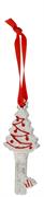 CHIAVETTA PORTAFORTUNA NATALIZIA ALBERO ROSSO