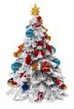 ALBERO ARGENTATO E SMALTO CON CARILLON H 21