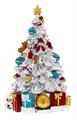 ALBERO ARGENTATO E SMALTO CON CARILLON H 25
