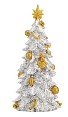 ALBERO ARGENTATO E ORO CON CARILLON H 27