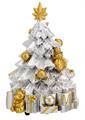 ALBERO ARGENTATO E ORO CON CARILLON H 13