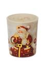 BICCHIERE CON CANDELA PROFUMATA 70gr - BABBO NATALE ROSSO