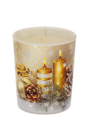 BICCHIERE CON CANDELA PROFUMATA 70gr - CANDELE BIANCO (fragr