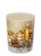 BICCHIERE CON CANDELA PROFUMATA 70gr - CANDELE BIANCO (fragr