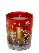BICCHIERE CON CANDELA PROFUMATA 70gr - CANDELE ROSSO