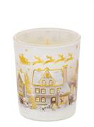 BICCHIERE CON CANDELA PROFUMATA 70gr - PAESAGGIO BIANCO