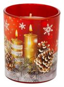 BICCHIERE CON CANDELA PROFUMATA 150gr - CANDELE ROSSO