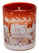 BICCHIERE CON CANDELA PROFUMATA 150gr - PAESAGGIO ROSSO
