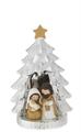 ALBERO ARGENTATO H. 10 CON MINIPRESEPE H. 4