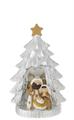 ALBERO ARGENTATO H. 10 CON MINIPRESEPE H. 4