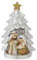 ALBERO ARGENTATO H. 12,5 CON MINIPRESEPE H. 5