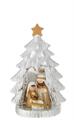 ALBERO ARGENTATO H. 10 CON MINIPRESEPE H. 4