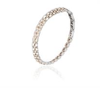 BRACCIALE ACCIAIO MAGLIA ROLEX BICOLOR RAME