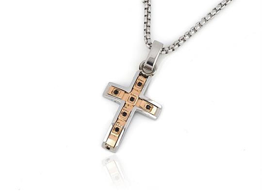 COLLANA ACCIAIO CROCE