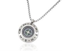COLLANA ACCIAIO BUSSOLA