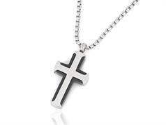 COLLANA ACCIAIO CROCE