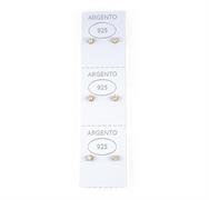 ORECCHINI PUNTO LUCE DORATI Ø 3MM 3 COPPIE ARG 925