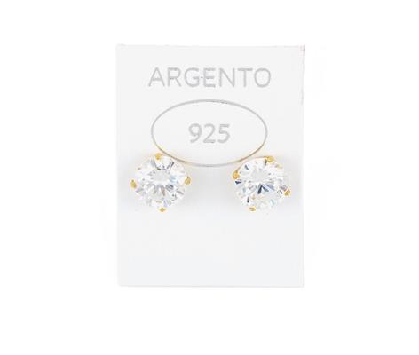 ORECCHINI PUNTO LUCE DORATI Ø 8MM 1 COPPIA ARG 925
