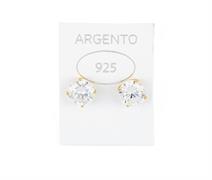 ORECCHINI PUNTO LUCE DORATI Ø 8MM 1 COPPIA ARG 925