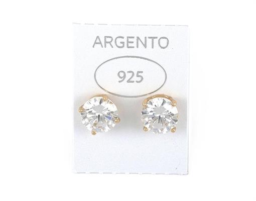 ORECCHINI PUNTO LUCE DORATI Ø 9MM 1 COPPIA ARG 925