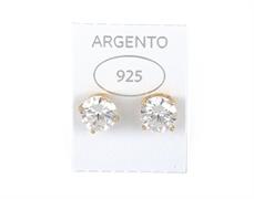 ORECCHINI PUNTO LUCE DORATI Ø 9MM 1 COPPIA ARG 925