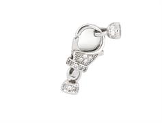 CHIUSURA mm14 ZIRCONATA IN ARGENTO 925