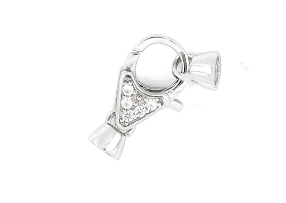 CHIUSURA mm 13 ZIRCONATA IN ARGENTO 925