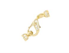 CHIUSURA mm 13 ZIRCONATA DORATA IN ARGENTO 925