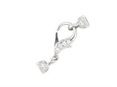 CHIUSURA mm 13 ZIRCONATA IN ARGENTO 925