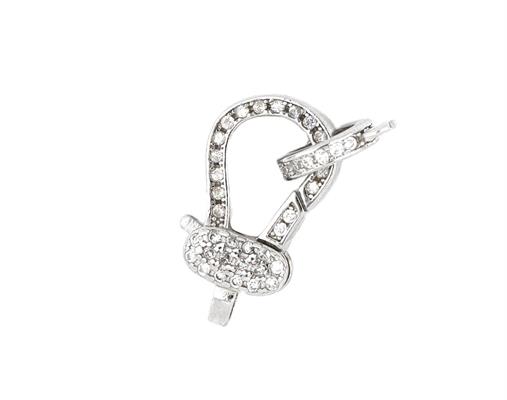 CHIUSURA mm 17.5 ZIRCONATA IN ARGENTO 925