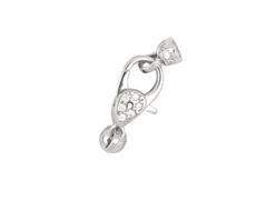 CHIUSURA mm 14 ZIRCONATA IN ARGENTO 925