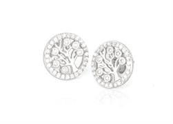 ORECCHINI mm11 ALBERO VITA ZIRCONATI IN ARGENTO 925