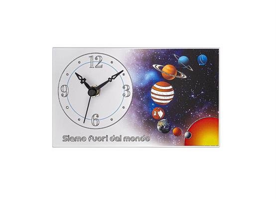 OROLOGIO 9X15 SISTEMA SOLARE LEGNO BIANCO