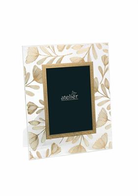 CORNICE IN VETRO 13X18 TULIPANO ORO