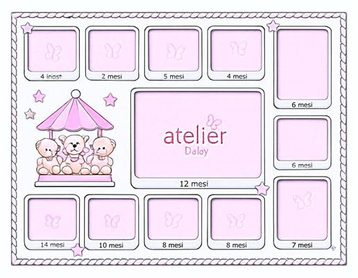 CORNICE GIOSTRINA 12 MESI ROSA