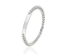 BRACCIALE ACCIAIO TARGA 6mm MAGLIA GRUMETTA